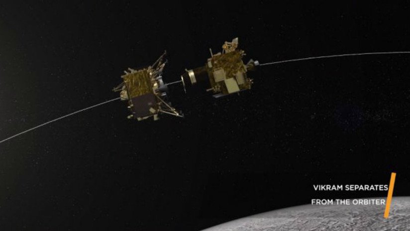 Más cerca de la Luna: el módulo de aterrizaje se separó con éxito de la nave espacial india Chandrayaan-2 y prepara su descenso