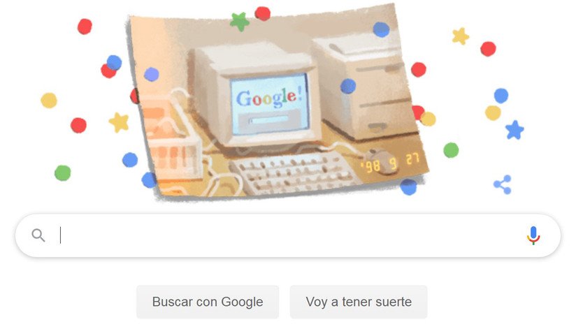 Google cumple 21 años y lo celebra con un 'doodle'