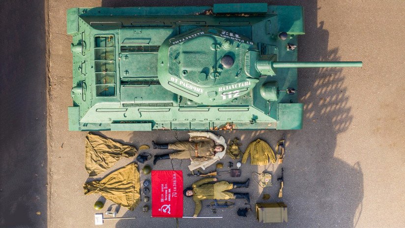 Un museo histórico de Moscú se une al #TetrisChallenge con un carro de combate, tanquistas y equipos