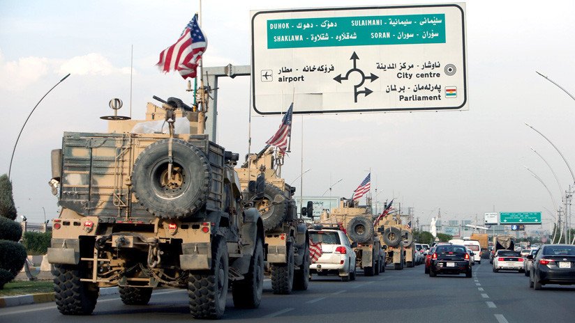VIDEO: Civiles kurdos bloquean el camino a las tropas de EE.UU. en Irak