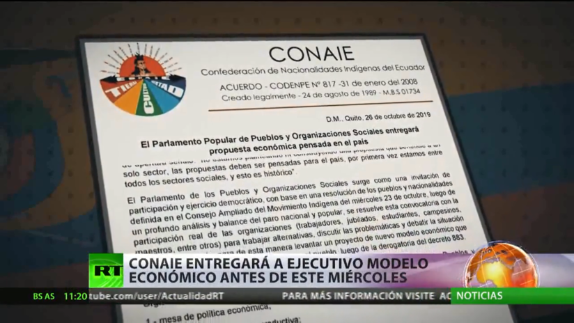 La organización de indígenas de Ecuador entregará su modelo económico al Ejecutivo