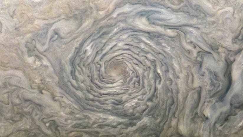 Vista "increíblemente" detallada de un vórtice durante una tormenta en Júpiter