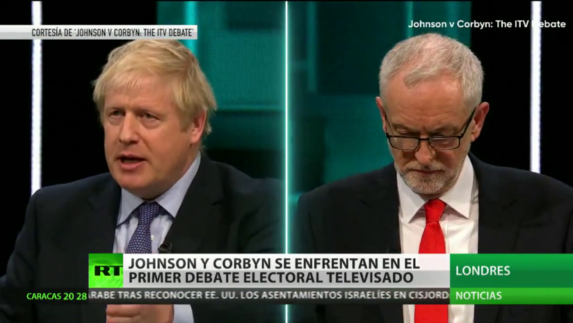 Johnson y Corbyn se enfrentan en el primer debate electoral televisado