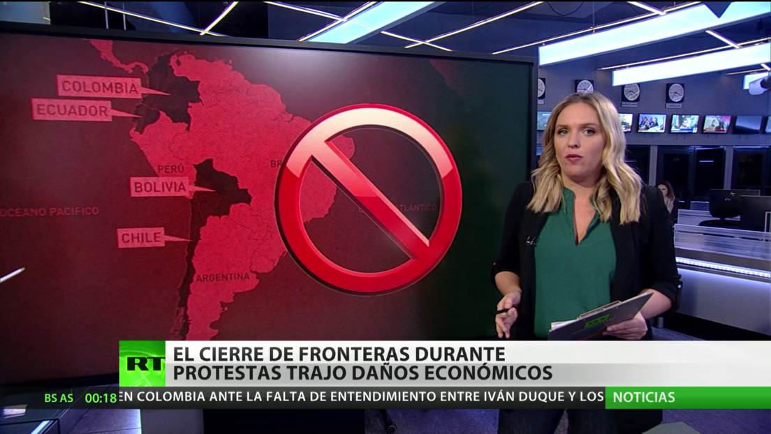 El cierre de fronteras durante protestas repercute en la economía de varios países latinoamericanos