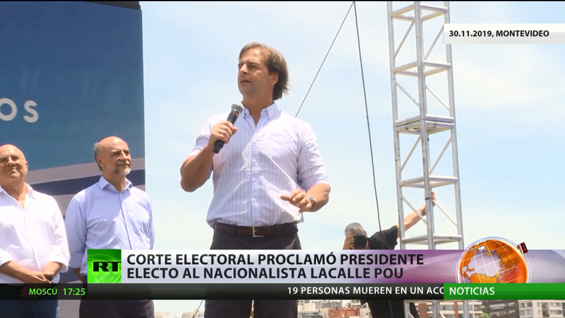 Declaran a Luis Lacalle Pou como presidente electo de Uruguay