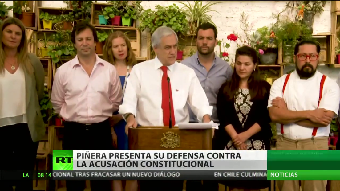 Piñera presenta su defensa contra la acusación constitucional