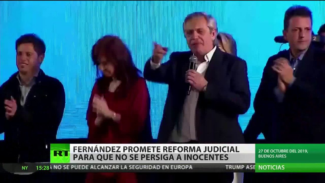 Fernández promete reforma judicial para que no se persiga a inocentes en Argentina