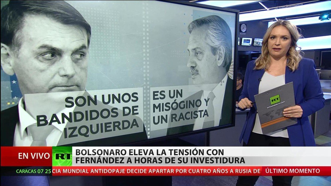 Bolsonaro eleva la tensión con Alberto Fernández a horas de su investidura