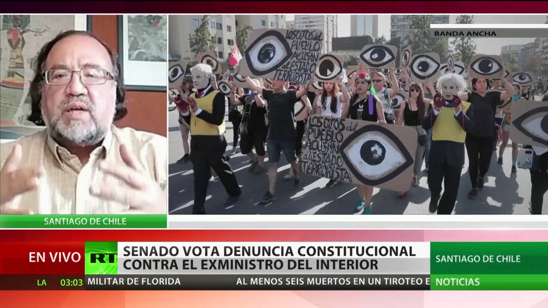 Chile: El Senado vota la denuncia constitucional contra el exministro del Interior por violación de DD.HH.