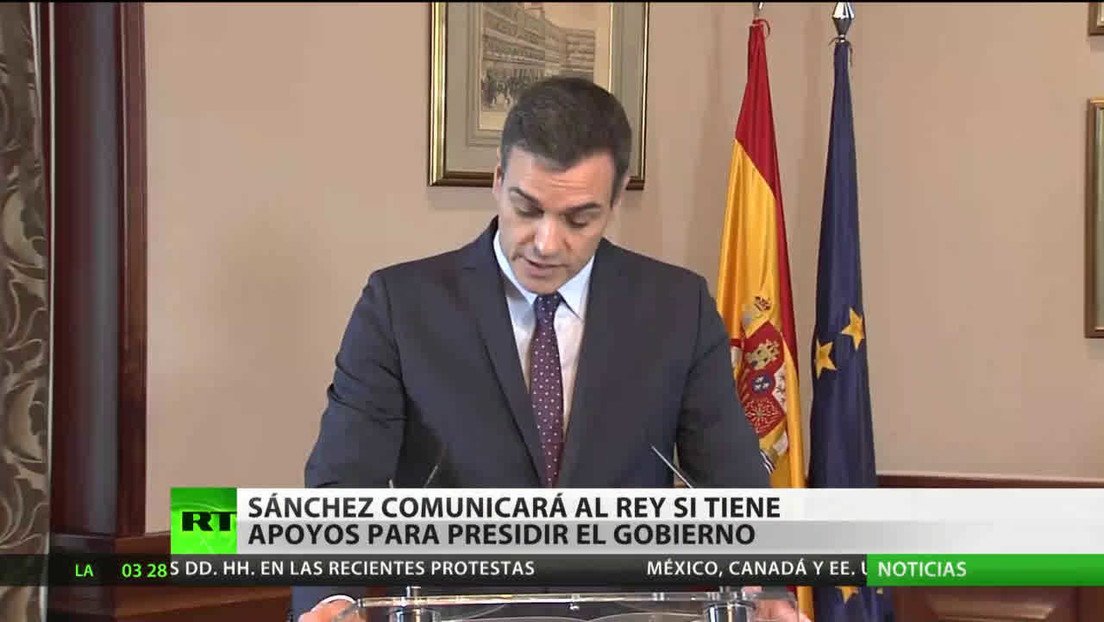 España: Pedro Sánchez comunicará al Rey si tiene apoyos para aceptar la investidura