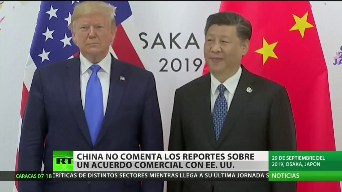 China no confirma ni desmiente los reportes sobre la firma de un acuerdo comercial con EE.UU.