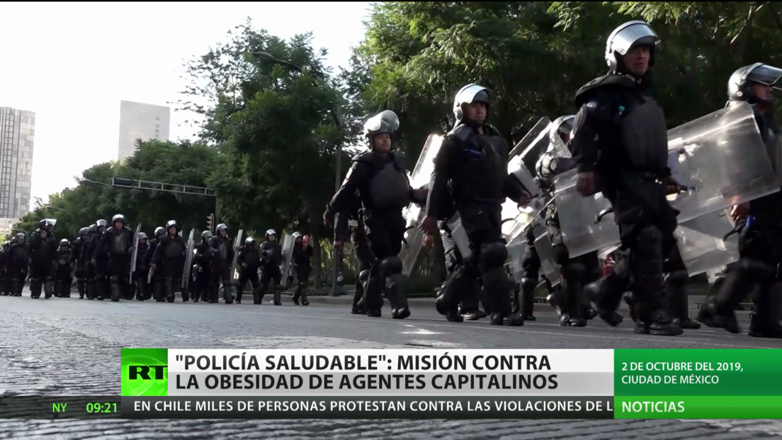 "Policía saludable": Misión contra la obesidad de agentes capitalinos en México