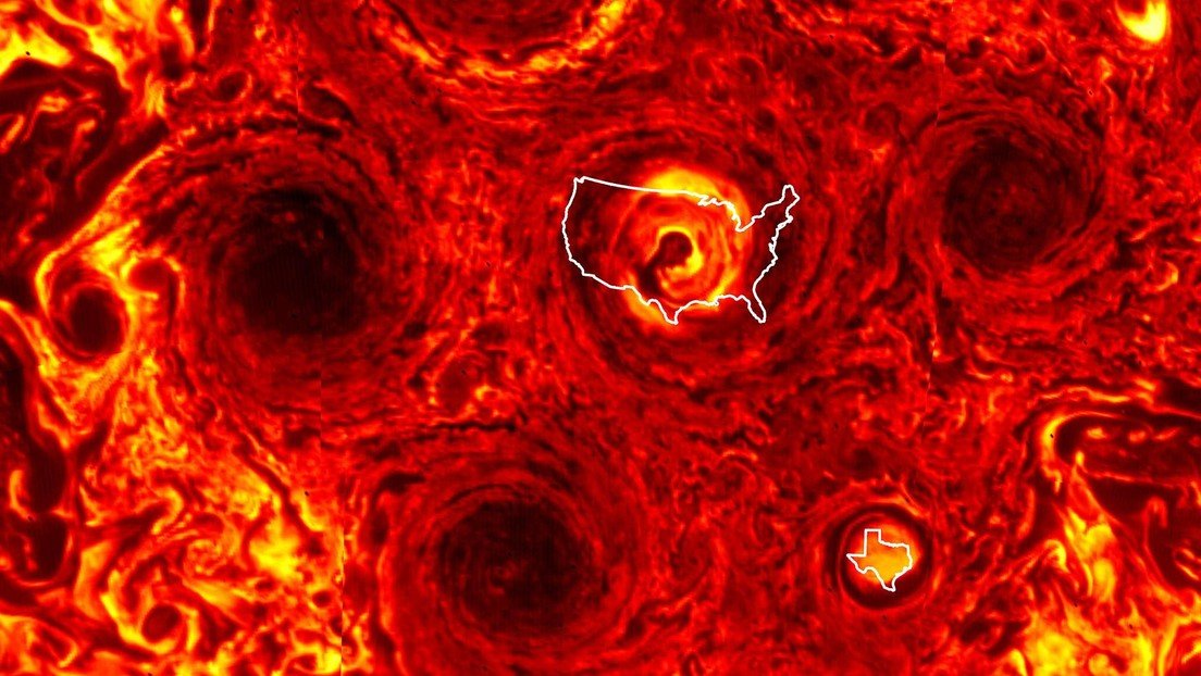 FOTOS: La NASA descubre una nueva tormenta del tamaño de Texas que completa un gigantesco hexágono de ciclones en Júpiter