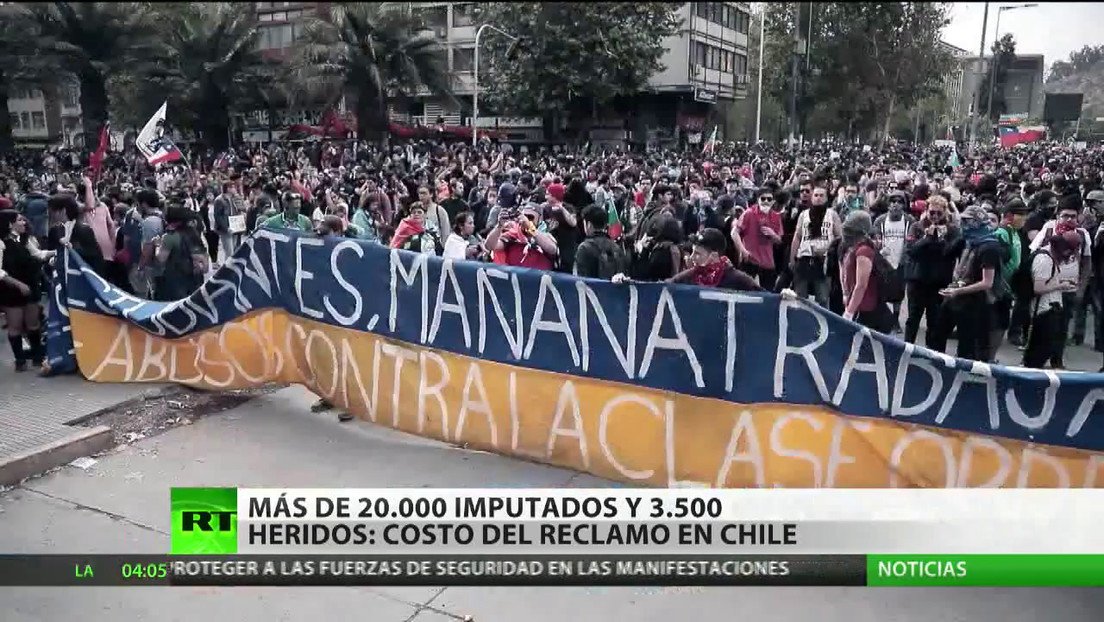Balance de las protestas en Chile: más de 20.000 imputados y 3.500 heridos