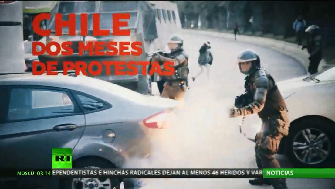 La Policía de Chile dispersa nueva protesta al cumplirse dos meses de manifestaciones en el país