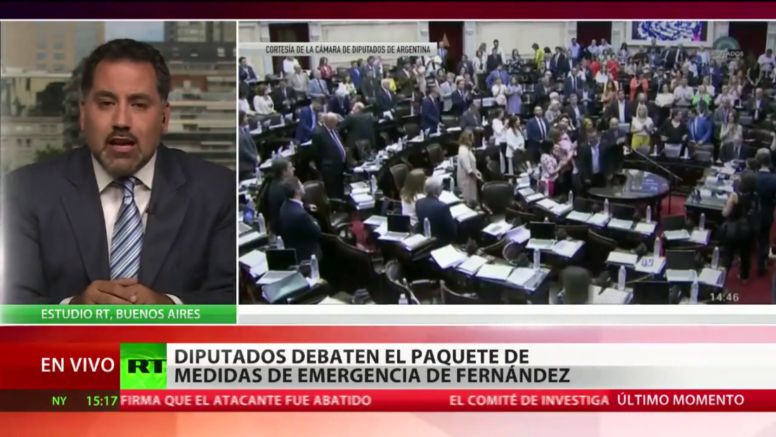 La Cámara de Diputados de Argentina debate el paquete de medidas de emergencia de Fernández