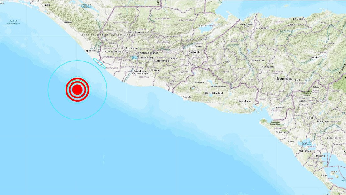 Se registra un sismo de magnitud 5,8 frente a las costas de Guatemala y México