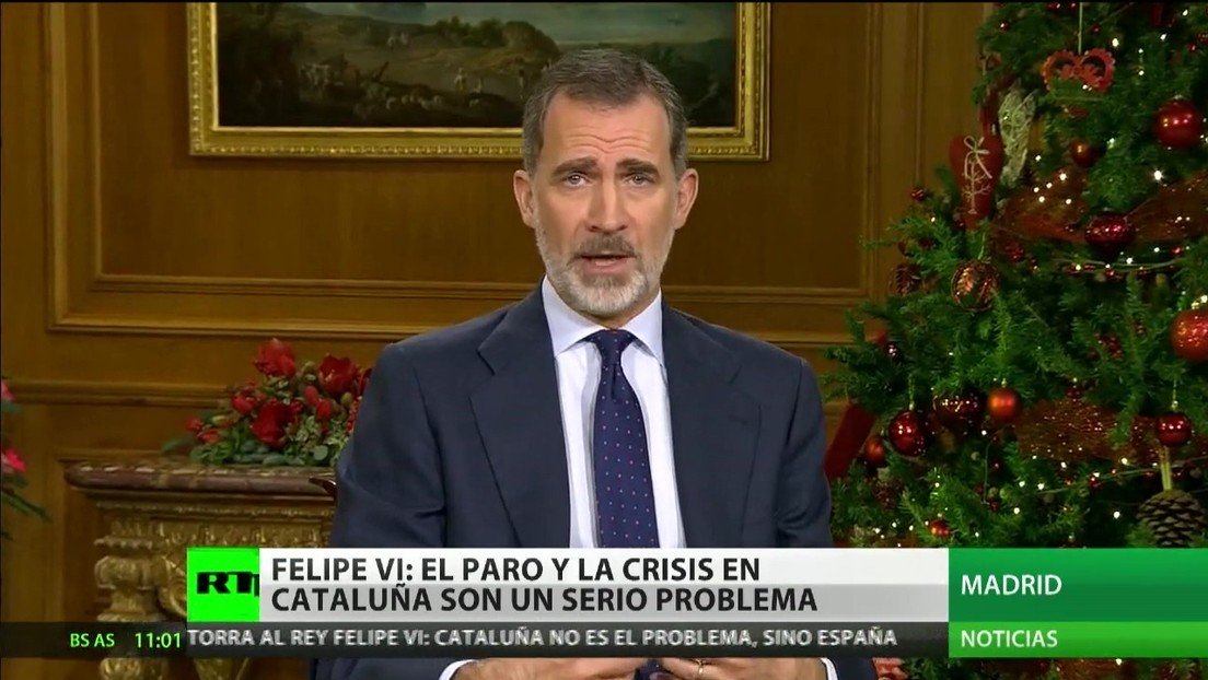 El rey de España ofrece un discurso de Nochebuena