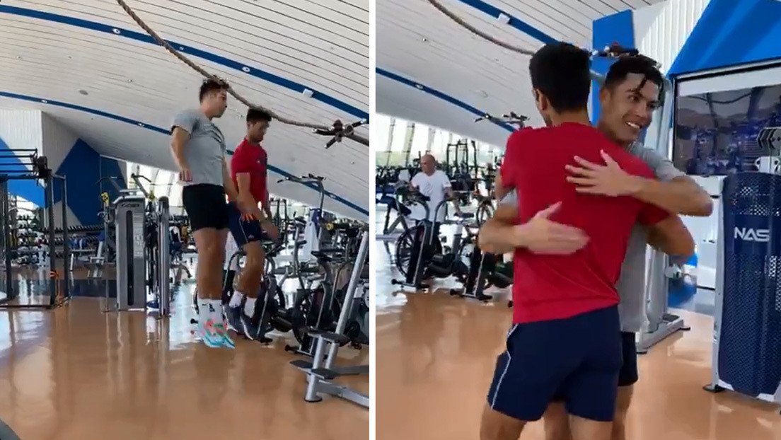 VIDEO: Cristiano Ronaldo enseña al tenista Novak Djokovic su impresionante técnica de salto