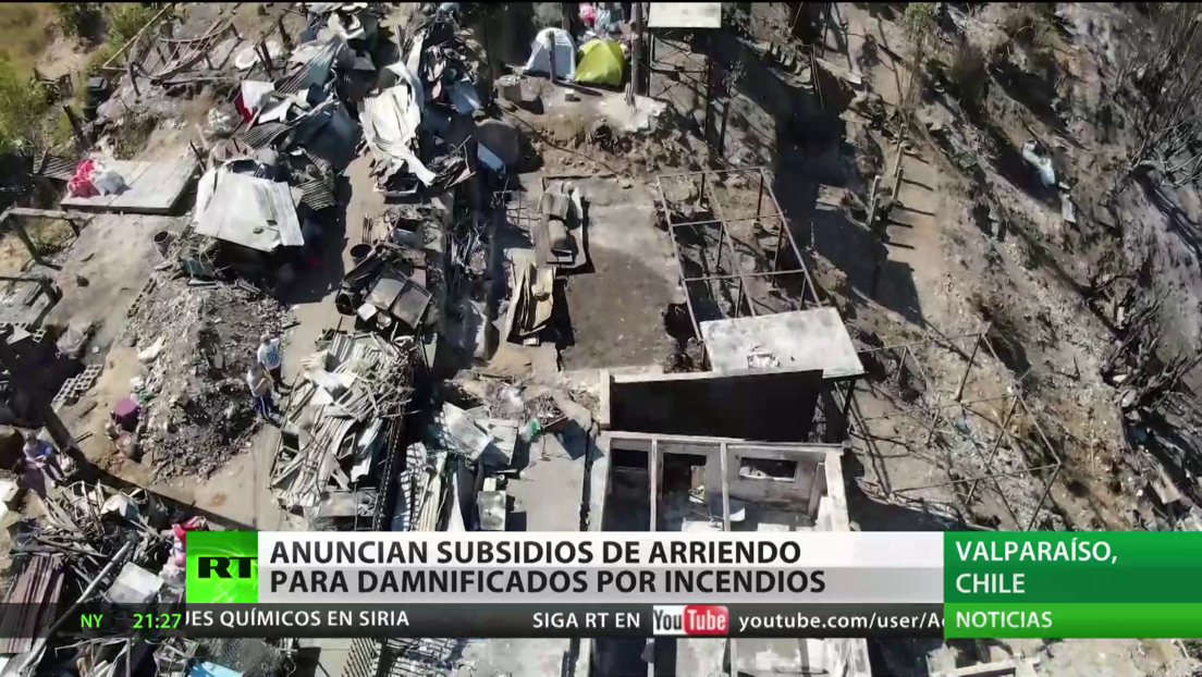 El Gobierno chileno anuncia subsidios de arriendo para los damnificados por el incendio en Valparaíso