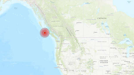 Se registra un fuerte sismo de magnitud 6,3 en la costa occidental de Canadá