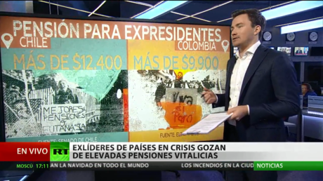 Exlíderes de países latinoamericanos en crisis gozan de elevadas pensiones vitalicias