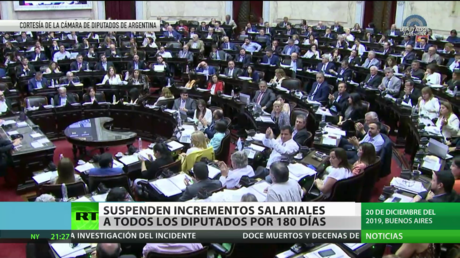 Congelan por 180 días los salarios de los diputados en Argentina