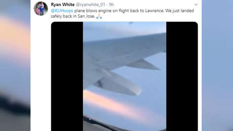 VIDEO: Un avión con el equipo de baloncesto de Kansas aterriza de emergencia después de que se incendiara uno de los motores