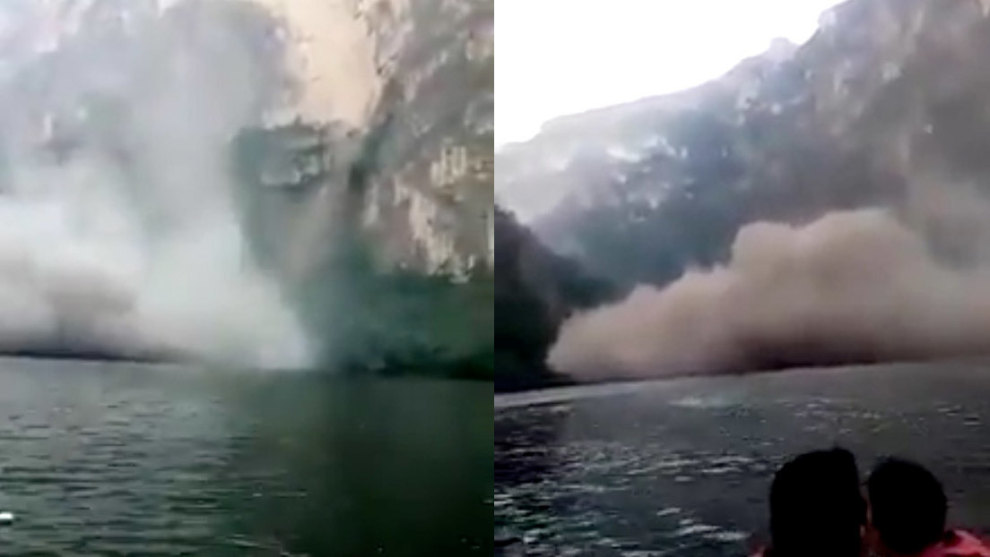 VIDEO: Turistas captan el momento del desplome de una pared del Cañón del Sumidero en México