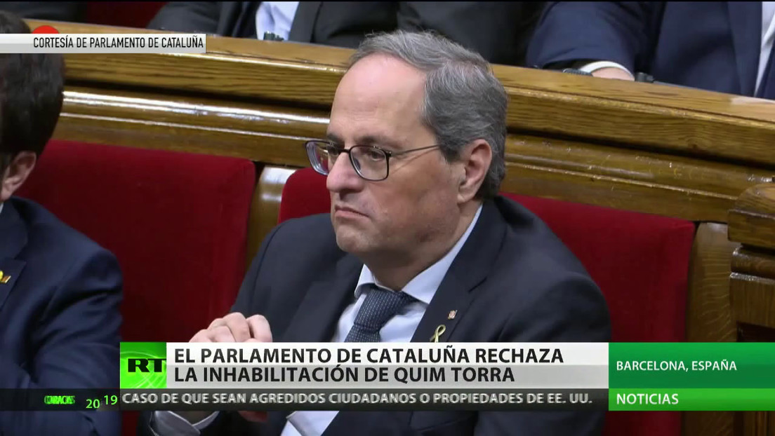 El Parlamento de Cataluña rechaza la inhabilitación de Quim Torra
