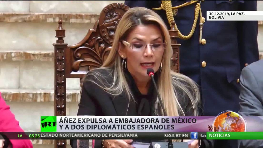 La presidenta autoproclamada de Bolivia expulsa a la embajadora de México y a dos diplomáticos españoles