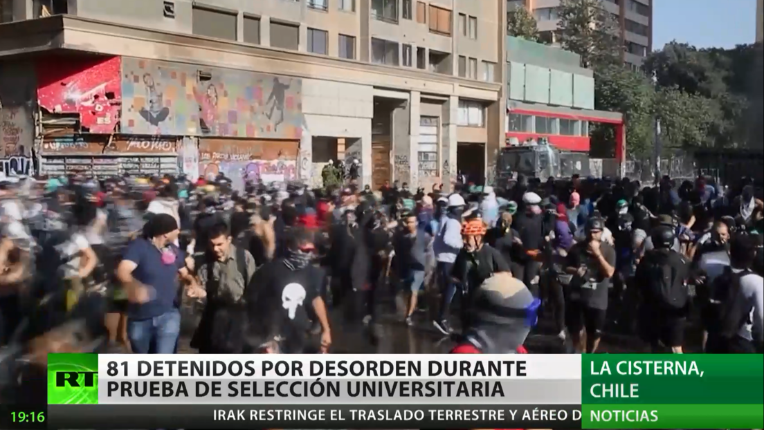 Chile: 81 detenidos por desorden durante la prueba de selección universitaria