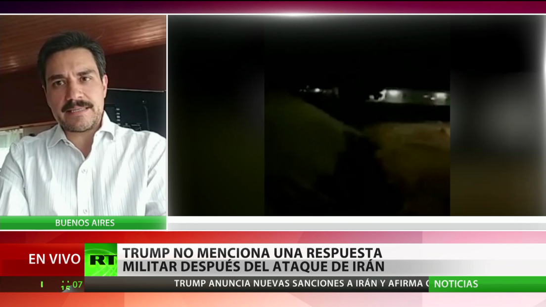 Experto: Trump no menciona una respuesta militar después del ataque de Irán porque es lo más "cómodo"