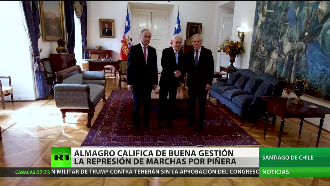 Almagro califica de buena gestión la represión de marchas por Piñera