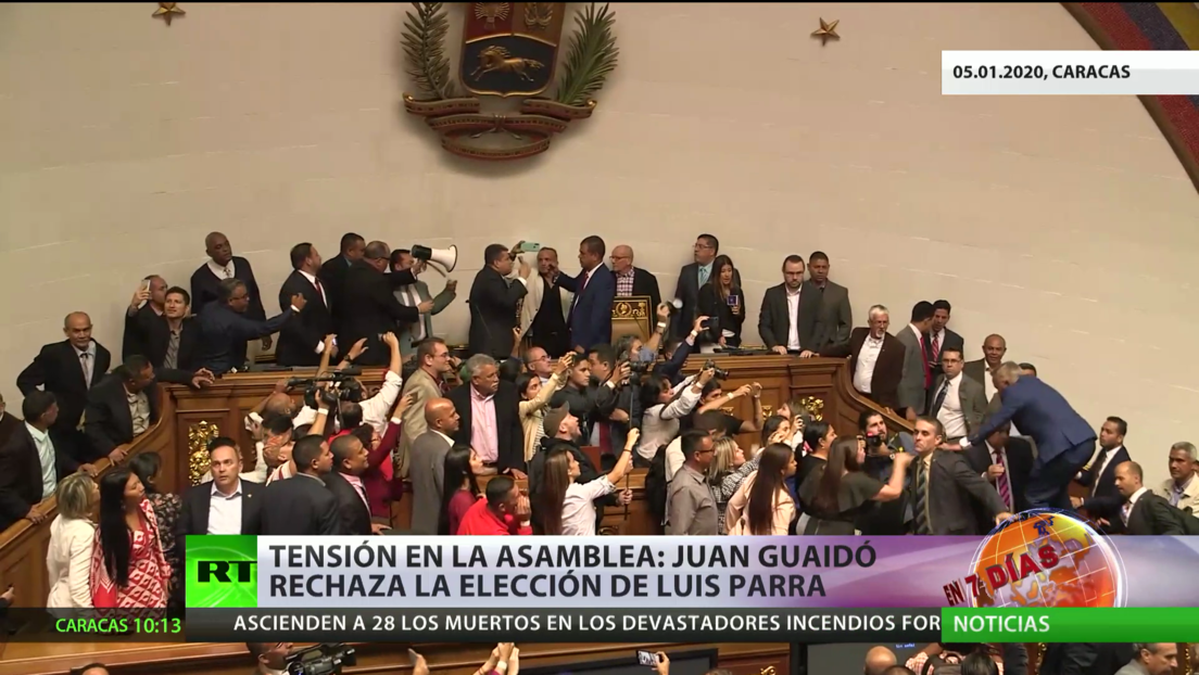 Tensión en la Asamblea venezolana: Juan Guaidó rechaza la elección de Luis Parra