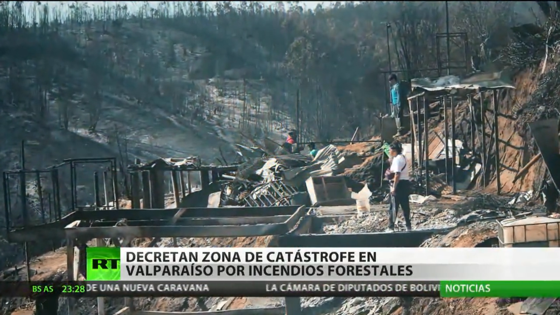 Chile: decretan zona de catástrofe en Valparaíso por incendios forestales