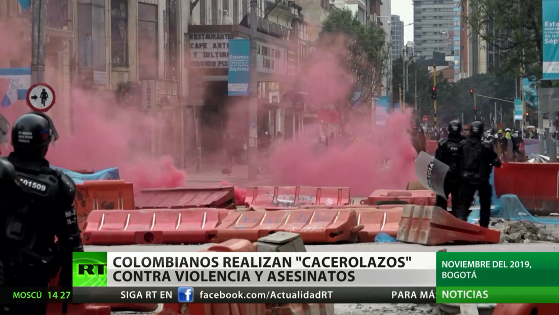 Colombianos realizan 'cacerolazos' contra la violencia y los asesinatos
