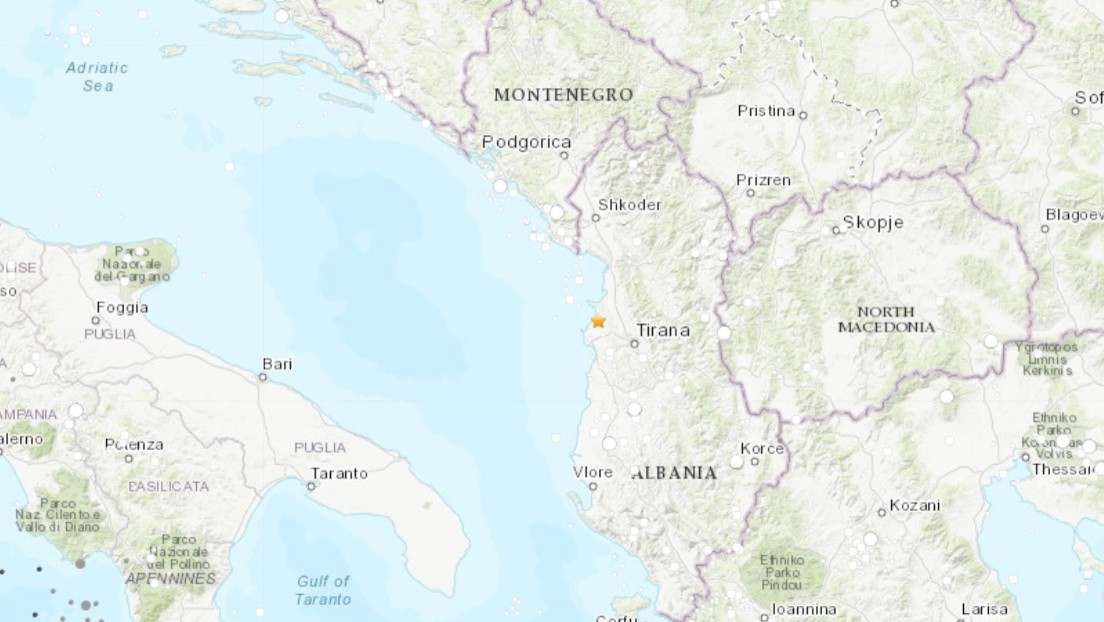 Un sismo de magnitud 5,1 sacude Albania