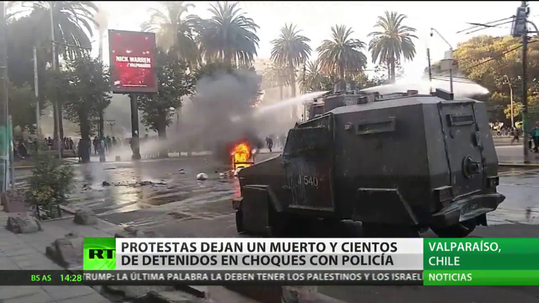 Protestas en Chile dejan un muerto y más de 120 detenidos