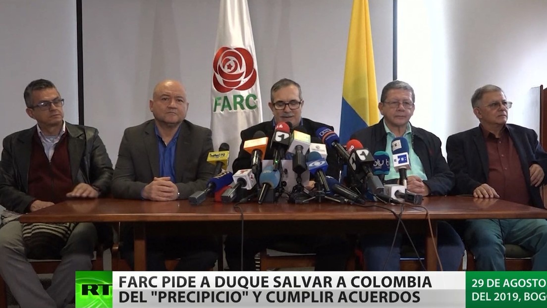 La FARC pide a Iván Duque salvar a Colombia del "precipicio" y cumplir con el acuerdo de paz