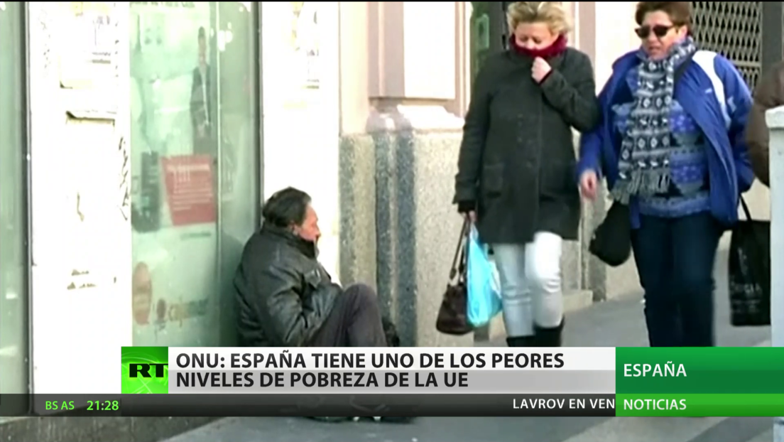 ONU: España muestra uno de los peores niveles de pobreza en la UE