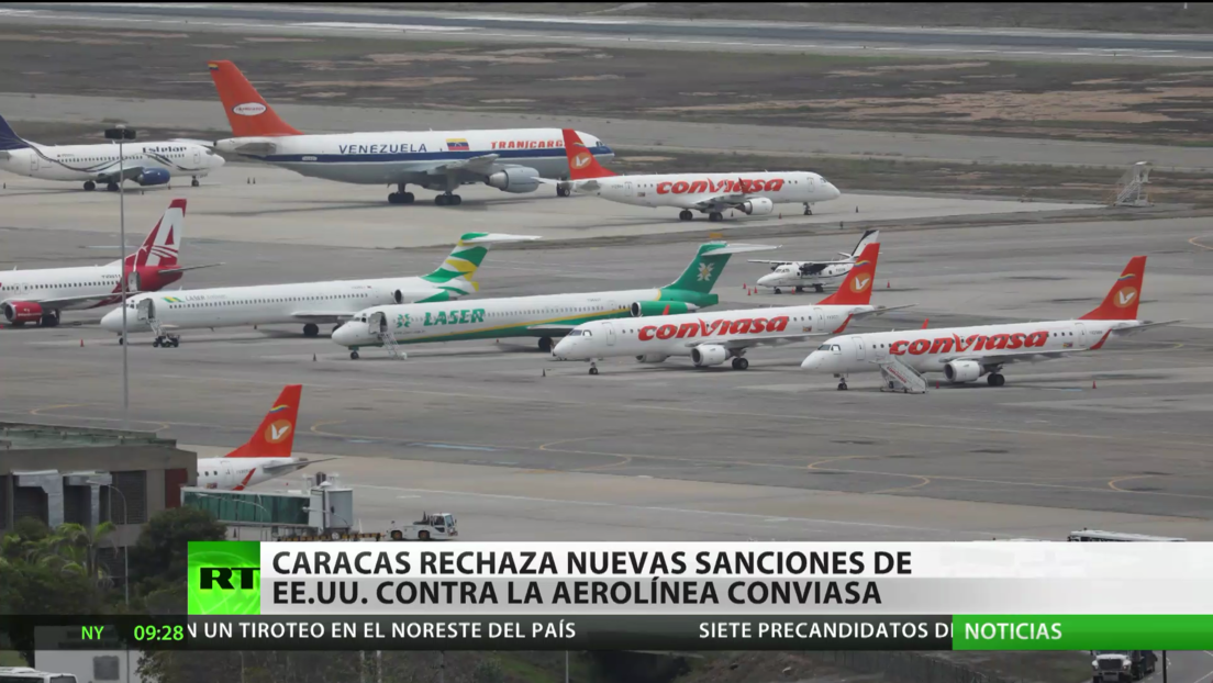 Venezuela rechaza las nuevas sanciones de EE.UU. contra la aerolínea estatal Conviasa