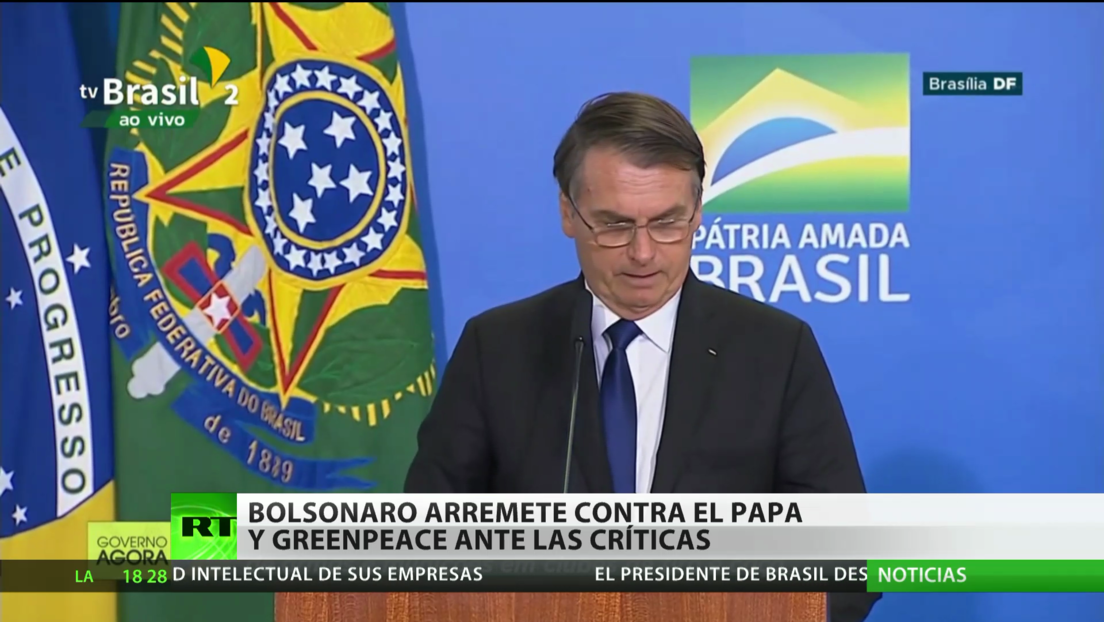 Bolsonaro tacha de "basura" a Greenpeace y la organización le responde