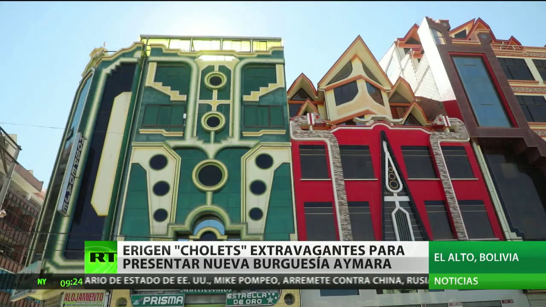 Erigen 'cholets' extravagantes para presentar la nueva burguesía aimara en Bolivia