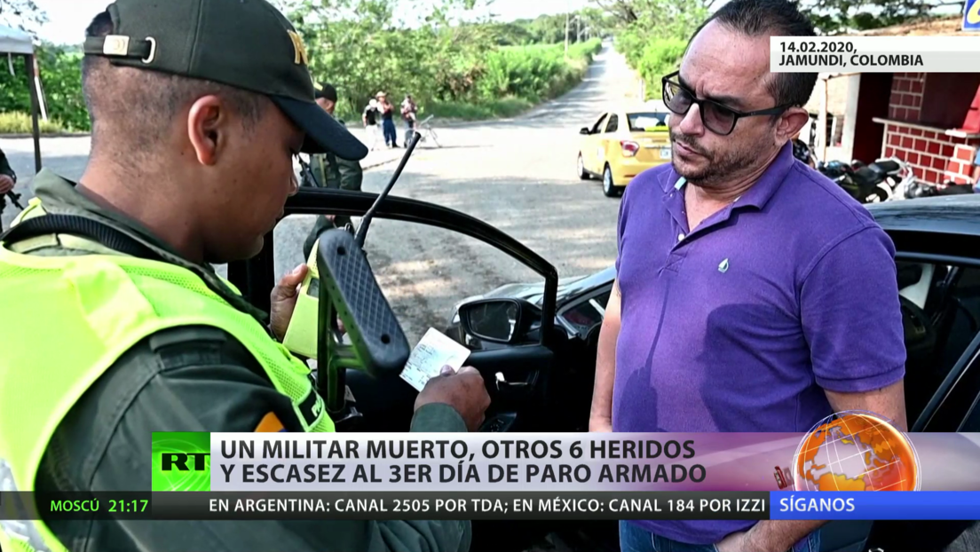 Muere un militar y otros seis resultan heridos durante el tercer día del paro armado en Colombia