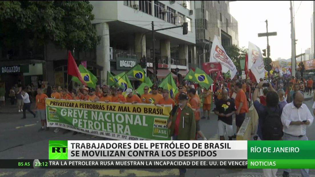 Trabajadores del sector petrolero se movilizan contra los despidos en Río de Janeiro