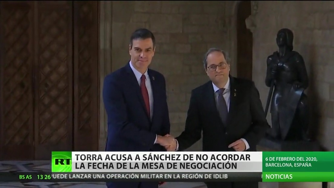España: Torra acusa a Sánchez de no acordar la fecha de la mesa de negociación