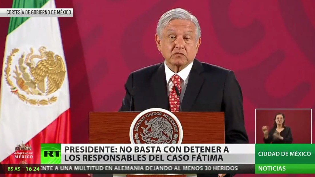 López Obrador sobre el caso Fátima: "No basta con detener a los responsables"