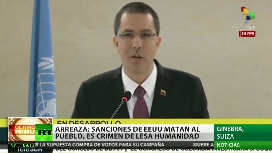 Venezuela: "Las sanciones de EE.UU. matan al pueblo y son un crimen de lesa humanidad"