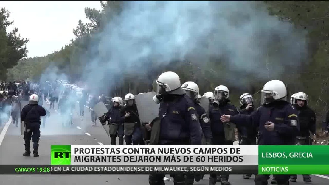 Las protestas contra nuevos campos de migrantes dejan más de 60 heridos en Grecia